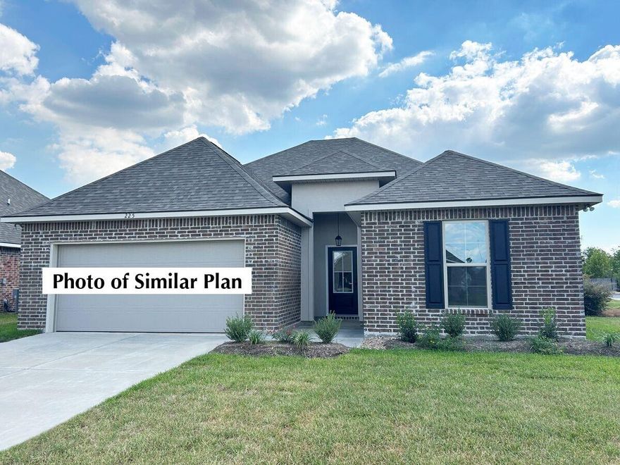 Awesome builder rate! Restrictions apply.The LASALLE V A in The Bluffs at Lafayette community offers a 3 bedroom, 2 bathroom, open and split design with computer desk/niche. Upgrades added (list attached). Special Features: double vanity, garden tub, separate shower, and walk-in closet in master bath, kitchen island, pantry, covered porches, undermount sinks, LED lighting throughout, crown molding, ceiling fans in living and master, custom framed mirrors in all baths, smoke and carbon monoxide detectors, landscaping, architectural 30-year shingles, flood lights, and more! Energy Efficient Features: tankless gas water heater, kitchen appliance package with gas range, vinyl low E windows, and more! Energy Star Partner.