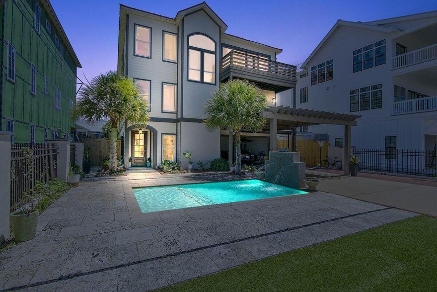 Set in a prime location on 30A just steps from beach access, this eight-bed, eight-bath gulf-view property offers a unique opportunity for the right buyer or investor. Built in 1996, it has excellent amenities including an elevator, 10-ft. ceilings, two kitchens and a private pool. Wedged between multimillion-dollar properties, it's not hard to envisage the incredible potential this beach house affords, especially as a lucrative vacation rental. The main entrance leads into a full kitchen, living area, three guest bedrooms and two full bathrooms. Ride the elevator to the second floor to appreciate the superb gulf views from the master suite with a private balcony. Three spare bedrooms, two full bathrooms and a laundry room take up the rest of this floor. The third floor has an open-concept