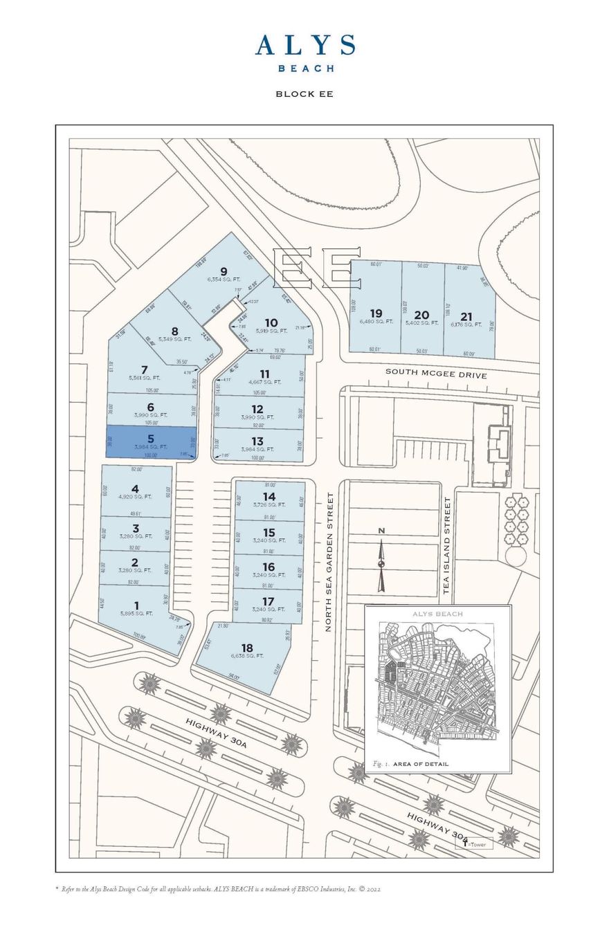 Corner homesite located N of 30A and situated on a path that leads towards the Bela Gray Green and beach access.