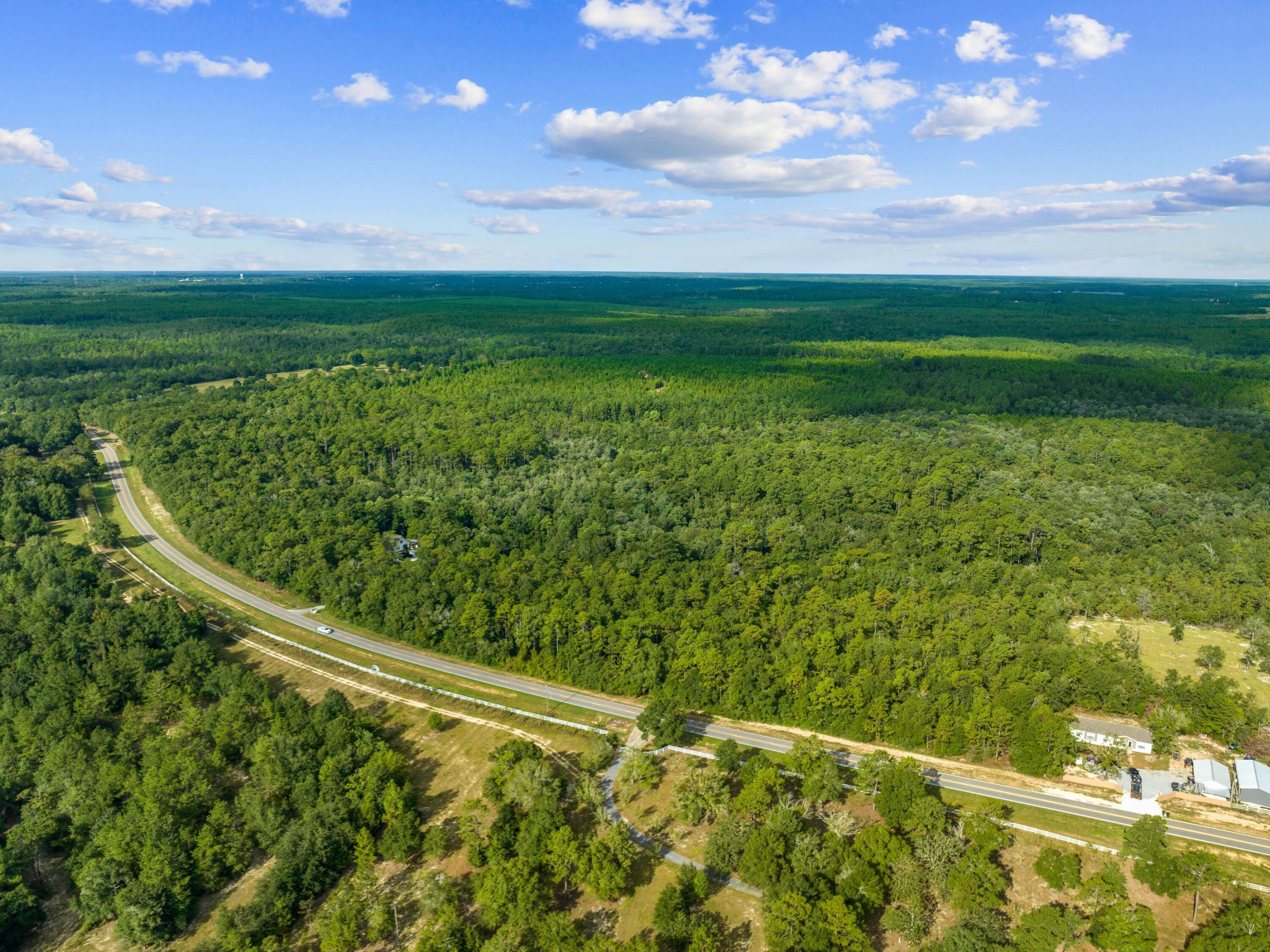 Discover a unique opportunity with this 42-acre wooded property on the east side of DeFuniak Springs, FL. Situated on a paved road, this expansive property boasts over 1,400 feet of road frontage, ensuring easy access and endless development possibilities. Whether you envision a private estate, a recreational retreat, or a development opportunity, this lush forested land offers the perfect canvas for realizing your dreams. Embrace the potential of this unique parcel today!