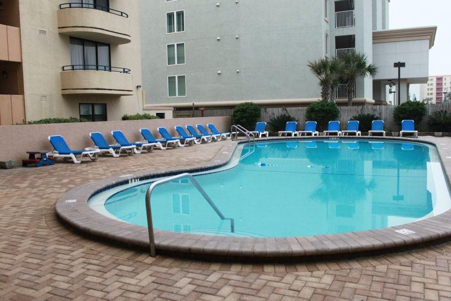 Turn-Key Investment Property! Excellent opportunity to own a fifth floor, two bedroom and two full bath condo with some of the best views of the Gulf! Large kitchen complete with stainless steel appliances, tile floors. Storage/owners closet for all of your beach toys, too! Heated community pool, BBQ/picnic area, and on-site management.