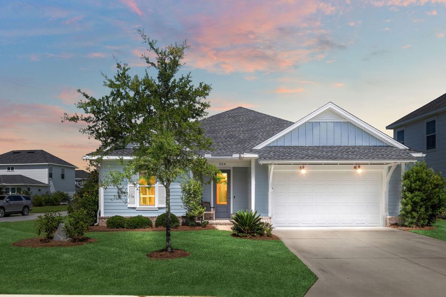 Discover coastal living at its finest at 304 Windrow Way, nestled in the Stillwater in the sought-after Watersound Origins, non-short term rental, community. This expanded Bella II floor plan offers single-story living with 3 bedrooms, 2.5 bathrooms, a dedicated office, and a 2-car garage. Designed with comfort and functionality in mind, the open-concept layout features 9' ceilings, quartz countertops in the kitchen and baths, soft-close wood cabinetry, stainless steel Bosch gas appliances, under-cabinet lighting, crown molding, and luxury vinyl flooring throughout the main living spaces.The thoughtful design continues outdoors with timeless heirloom brick, a gas stub for grilling, an irrigation system, and a spacious screened-in back porch--perfect for relaxing or entertaining. Located on a corner lot and across from a preserve area, 304 Windrow Way offers privacy and space. Having been a second home, this home is in exceptional condition and feels nearly new. Located in the heart of the Florida Panhandle, you'll enjoy easy access to world-class beaches, dining, shopping, and more.

Watersound Origins offers a vibrant lifestyle with amenities including the Village Commons pool and fitness center, miles of scenic nature trails, dock access to Lake Powell, golf opportunities, and much more.

All information is deemed reliable but should be independently verified by buyers or their representatives.