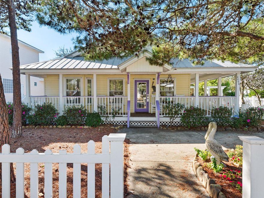 What A Cute, Cute Cottage Next To The Community Pool. Only 2 Houses In Clipper Cove Can Say That! Outdoor Entertaining Area & Expansive Covered Porches Are Awesome. Home Has Been Lovingly Cared For & Maintained. Raised Ceilings In LR Gives Open Look. Beautifully Designed Kitchen w/ Granite Open To Living & Dining Areas. Tile Floors In LR, Kitchen, & Baths with Laminate Wood Flooring in BR's. No Carpet! Tastefully Decorated Throughout Home For Vacation Rental Market But This Would Make A Great Primary or 2nd Home. Home Being Sold Fully Furnished. Nice Sized MBR & Master Bath. Two Additional BR's & Another Full Bathroom. Expansive Porches On 2 Sides Of Home. Large Outdoor Storage Closet. Brick Paver Outdoor Patio w/ Grilling Area Overlooking Pool. You Must See This Home, Call Today!!