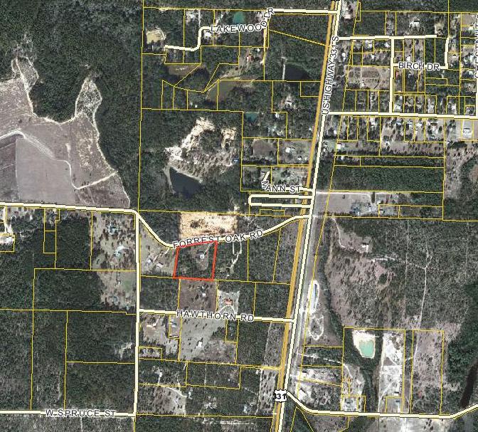 5.29 acre parcel located between Freeport and Defuniak Springs FL off of Hwy 331 S, mobile home on property and will convey