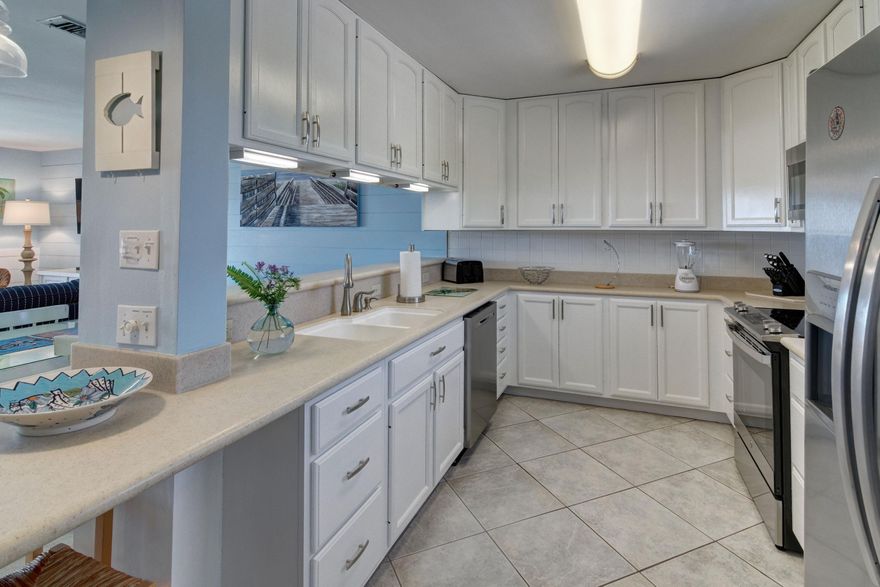 Beautifully remodeled interior, with open floor plan and new stainless steel appliances. See the great new photos. You'll love what's been done!!! Location, view and value. This 2Br/2.5Ba townhome in the heart of Seagrove has magnificent Gulf views and is a stone's throw out your back door to direct beach access!!! Small,14 unit townhome complex with covered parking, a large deck on the main level and a 2nd floor balcony. Beautifully remodeled interior, with open floor plan, tile floors throughout the main level and all baths. Carpet and ample closet space in the bedrooms upstairs make this Townhouse just right for rental guests. Rental property or true second home, you'll love this fully furnished Townhome.