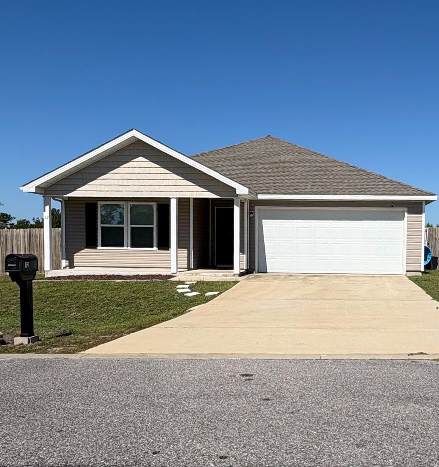 Tucked away on the outskirts of DeFuniak Springs, this inviting 4-bedroom, 2-bath home offers comfort, space, and a peaceful setting while keeping you close to town. The large open living area provides plenty of room for gathering, dining, and relaxing -- an ideal space for everyday living or entertaining guests. The functional floor plan features a spacious primary suite with a private bath, plus three additional bedrooms that can easily serve as guest rooms, a home office, or flex space. The split-bedroom layout adds a touch of privacy, while the open design keeps everything feeling bright and connected. Step outside to the fully fenced backyard perfect for enjoying quiet evenings outdoors or sipping your morning coffee on the patio.