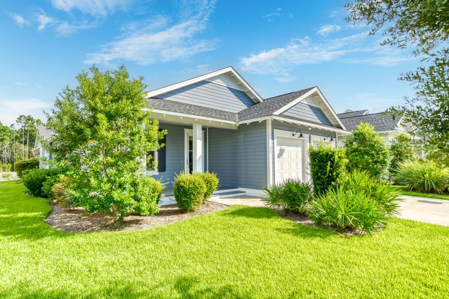 Located in the highly desirable Pathways section of WaterSound Origins, this 3 bedroom, with an office and 3 bath home is situated on a premium private lot backing up to a pond with bountiful nature and green space. Upgrades galore; meticulously maintained and recently repainted, this home is like new. The interior features an open floor plan with hardwood floors throughout. Plantation shutters allow you to stylishly and effortlessly control the suns rays during the day. All of the water in the home is run through a Culligan Filtration System.  In the event there is a power outage, you can rest assured knowing there is a gas operated 24kw whole home Generac generator, the largest air-cooled generator on the market. The kitchen features Frigidaire range and refrigerator, Cove dishwasher, an oversized island and a lavish backsplash reaching to the ceiling. Also included is a custom built-in bar area perfect for entertaining. 
The living room features a luxurious quartz fireplace and an abundance of natural light. The primary bedroom includes sprawling hardwood floors lit up by the natural light from the sizable windows overlooking the pond. The primary bathroom offers both a tub and a freestanding shower, dual vanities, quartz countertops, marble shower floors, elegant pendent lighting and a large walk-in closet. There is a large private office in the front of the home and may easily be converted to bedroom or secondary living area. The two guest bedrooms offer ample space, one including a large ensuite bath with quartz countertops and marble shower floors, similar to the primary bath. The backyard is the perfect place for a private tranquil afternoon or a night of entertaining, with a large screened in patio featuring a substantial television.

Homeowners may access WaterSound Origins fitness center, seasonally heated community pool, and direct dock access to Lake Powell with kayaks and canoes provided by the community. Plus the Executive Golf course, tennis / pickle ball courts, basketball court and hiking/biking trails all within the community. WaterSound Origins also connects to the Panama City Beach Conservation Park via a 5-mile trail for the nature lover. Located just a short distance from the community town center with Brand New Publix, Scenic Highway 30A with countless dining, local shopping, events, and attractions. Owners also have the opportunity to join the St. Joe Beach Club featuring: private beach access, beach services, 2 pools, multiple restaurants, and a bar with gulf views, 2 private golf courses (Camp Creek and Sharks Tooth) and coming soon the Lifestyle Center at Camp Creek. Please inquire with membership for more info and latest offerings.