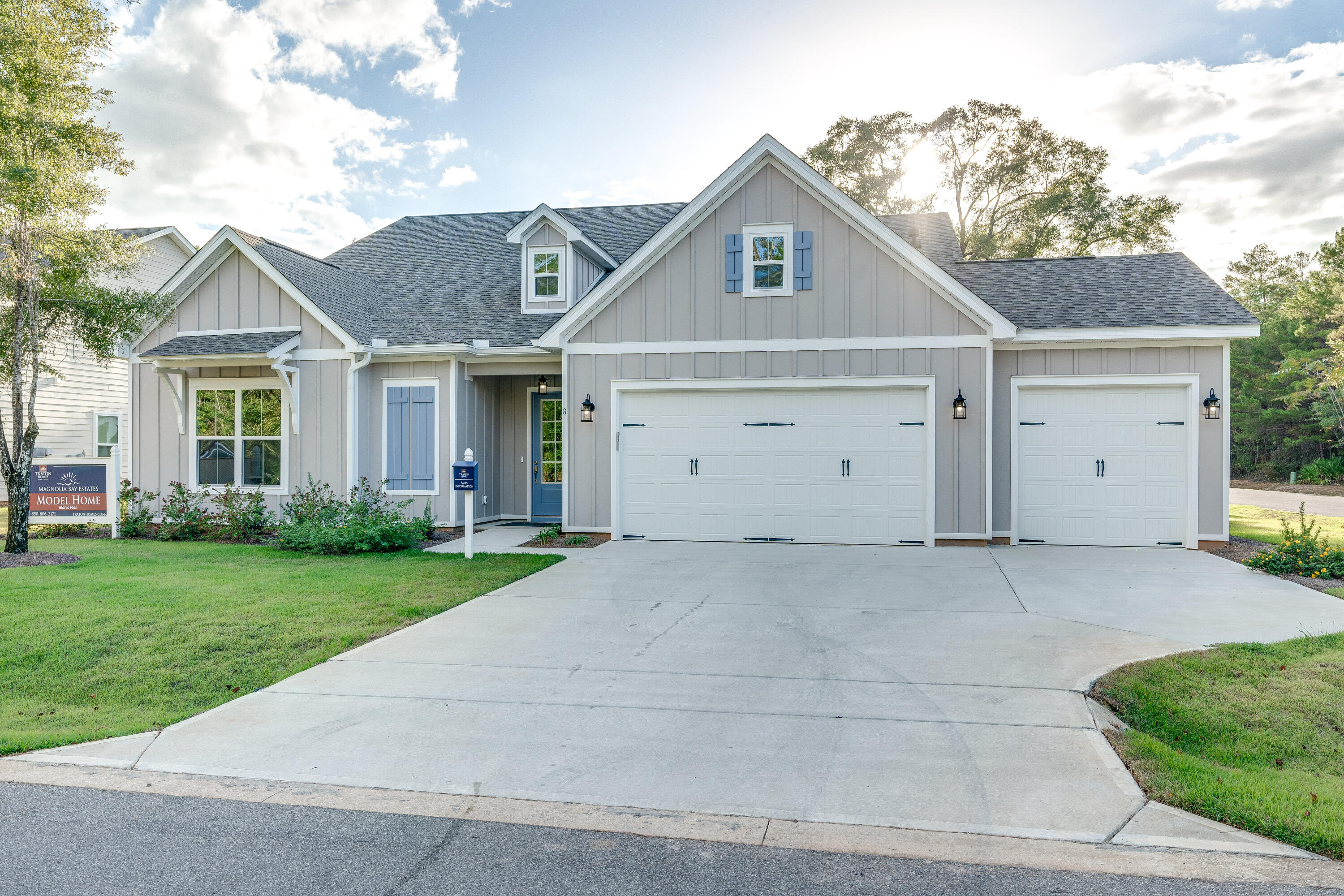 Up to $20K in Upgrades/CC on contracts written by 06/30/25 w/Traton Preferred Lender. Pick your own selections from tile to LVP. Beautiful New construction in Freeport. Magnolia Bay Estates is a gated community, located conveniently off FL-20. This highly desirable ranch plan home reflects one level living at its finest. The Largo home plan (Lot 21) boasts 4 bedrooms and 3 full baths with a 3-car garage. The kitchen is bright and airy with quartz counter tops, island and large walk- in pantry. Tile to the ceilings in all bathrooms. Large open concept living in the main areas. The large cover back porch is perfect for entertaining & privacy. The main bedroom has a spacious walk-in closet, separate shower/tub and double vanities.