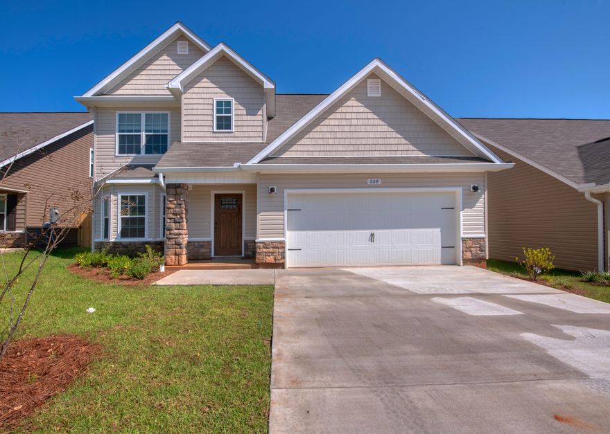 This craftsman home is located 14 miles from Duke Field, adorns a spacious open downstairs floor plan.Light & bright eat-in kitchen with Ivory cabinets,Toasted Walnut laminate flooring, breakfast bar,adjoins the dining room and Family room area.Flex room or 5th bedroom downstairs off the foyer.Three additional bedrooms upstairs along with the Master suite. Both baths with tile floors, spa sinks, & cabinetry. Decorative Columns, cedar shake vinyl siding and stone accent the exterior of the home. Actual colors may vary and are subject to change. Fully sodded and landscaped. Seller will pay $3000 of buyers closing costs with the use of a preferred lender. Estimated completion date August 26th..