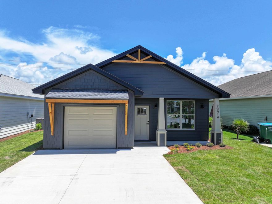 BRAND NEW CONSTRUCTION WITH POOL! This stunning 3-bedroom, 2-bathroom home features a private pool and 8-foot privacy fence, perfectly situated on the desirable west end of Panama City Beach, just half a mile from the ocean in a golf cart-friendly community. 9-foot ceilings throughout, irrigation system, and a 1-car garage.