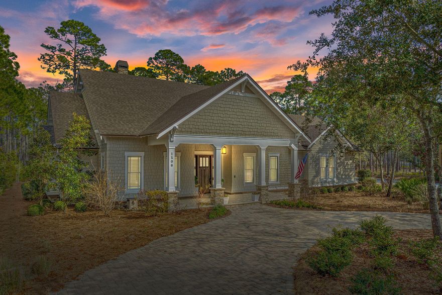 Coastal Craftsman at its finest! This Griffin Mitchell build will wow you from the moment you first see it. Located on a corner, with nearly an acre lot & partial lake views. It checks all the boxes. 3 bedrooms with a flex room that could be used for an office or a 4th bedroom, an entertainers kitchen & outdoor space with a pool, hot tub, grill, & gas fireplace. A 3 car garage with an additional workroom & plenty of storage space. Wild Heron is a gated community on the West end of Panama City Beach, home to Florida's most beautiful beaches. Located in the perfect spot, you can enjoy the entertainment of 30A or Pier Park in a 10-15 minute drive either direction, 25 mins to NWF Beaches airport (ECP). Resort style amenities include, a fitness center, pool, hot tub, paddle boarding, &