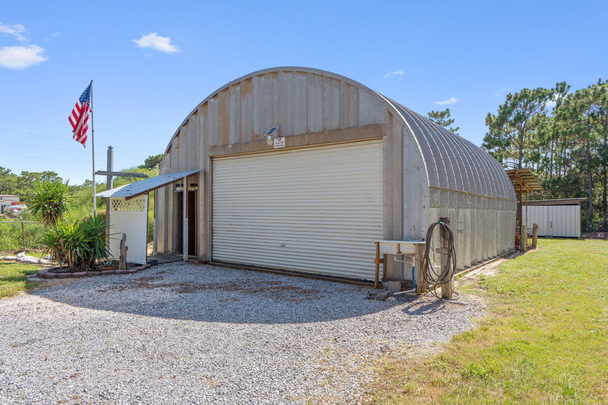 Awesome opportunity for someone looking for room to start or grow their business. 30 x 30 enclosed quonset building with a concrete floor that is 17 feet tall in the center. Pole barn and a storage building in the back. Covered porch on the back of the quonset building for additional storage or outdoor covered working space. There is water spigots by the front corner of the quonset building and another near the back of the property. great for washing your boat or camper if you are parking them on site. No power on the property by the power pole is at the front corner of the property at the street. Fully fenced. Access off Hwy 98 on Anderson Ave, which is the street to the west of Cefco (Hwy 98 and 399) or East Bay Blvd (399) to Pecos Pass to Anderson.