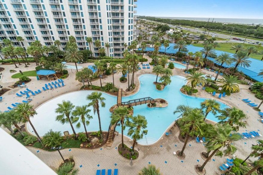 Welcome to your new Coastal Retreat! Expansive views of the Gulf and Pool from this 8th floor unit will keep you in the beach vibe. Nestled in this oasis is a zero walk-in lagoon pool with waterfalls and bridges, hot-tub, children's wading splash pool and a heated pool. Enjoy food and refreshments delivered pool side during season. Stay busy with a fitness center, children's playground, outdoor grilling area and pickleball courts, tennis courts, basketball court with complimentary equipment. Electric charging stations keep your car charged. When it's time to eat, the onsite restaurant offers breakfast, lunch and dinner with live music. The Complimentary Beach Shuttle will take you to crystal blue waters and white sands of the Gulf. Crab island, dining and water parks just a short drive. Welcome to your new Coastal Retreat! Expansive views of the Gulf and Pool from this 8th floor unit will keep you in the beach mode. The Palms of Destin Resort rests on over two acres and with beautiful of palm trees and floral and unlimited activities for the whole family. Nestled in this oasis is a 11,000sf zero walk-in lagoon pool with waterfalls and bridges, hot-tub, children's wading splash pool and a 21,000-gallon heated pool. Enjoy food and refreshments delivered pool side and seasonal live music during the season. You and your guest will stay busy with a fitness center, children's playground, pickleball courts, tennis courts with complimentary equipment, basketball court and an outdoor grilling area. Electric charging stations will keep your cars charged. When it's time to eat the restaurant offers breakfast, lunch and dinner with live music. And for your furry family members there is a dog parks.
If the beach is your pleasure, a shuttle service to Gulf's crystal blue waters and white sand runs every 30 minutes provides easy access to the beach.  Local restaurants, Destin Water Park, Crab island, and other activities are a short drive. 
This stunning full 2 bedroom, 2 bath turn-key condo has a great rental history. Recently painted, LVP flooring, and new furniture, linens, lighting, wall art, and faucets. A new Air Conditioner (2023) and Water Heater (2023).  HOA includes all utilities. Don't miss this opportunity to own this condo and experience the best of Destin resort living at its finest!
