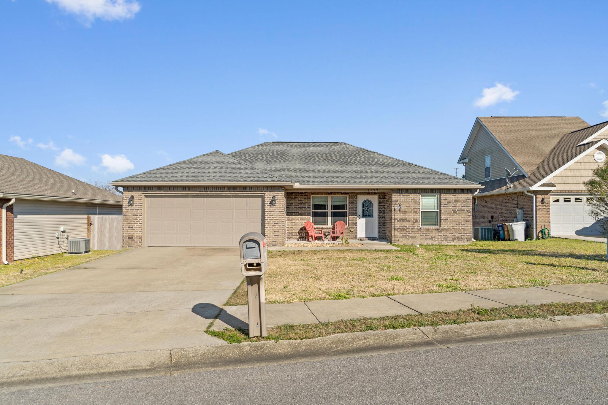 Adorable Patio Home in the delightful Shadow Lakes neighborhood. Split 3 bed& 2 bath with plenty of space in the open concept living room/kitchen area. Granite counters throughout and custom cabinets along with wood like tile in the living areas add that extra charm to this home. Also has trey ceilings in the living room and master bed with recessed lighting. Enjoy the sidewalks and take a stroll to the playground or lake that calls Shadow Lakes its home. This home is turnkey with minimal maintenance. Great location between the two breathtaking white sandy beaches of Pensacola & Navarre Beach! Call now to setup an appointment to view your new home!
