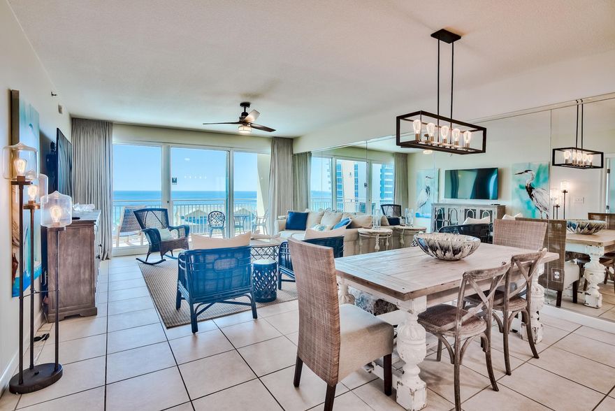You don't want to miss this stunning remodel of Sterling Shores #714.  Beautifully decorated and ready for your enjoyment!  This two bedroom floorplans  offers breathtaking views of the Gulf of Mexico! Sterling Shores offers two pools, fitness center & Private Beach. Memories will be made as you play on the beach and enjoy Sterling Shores beachside pool! *Parking Space & Storage Unit does not convey.