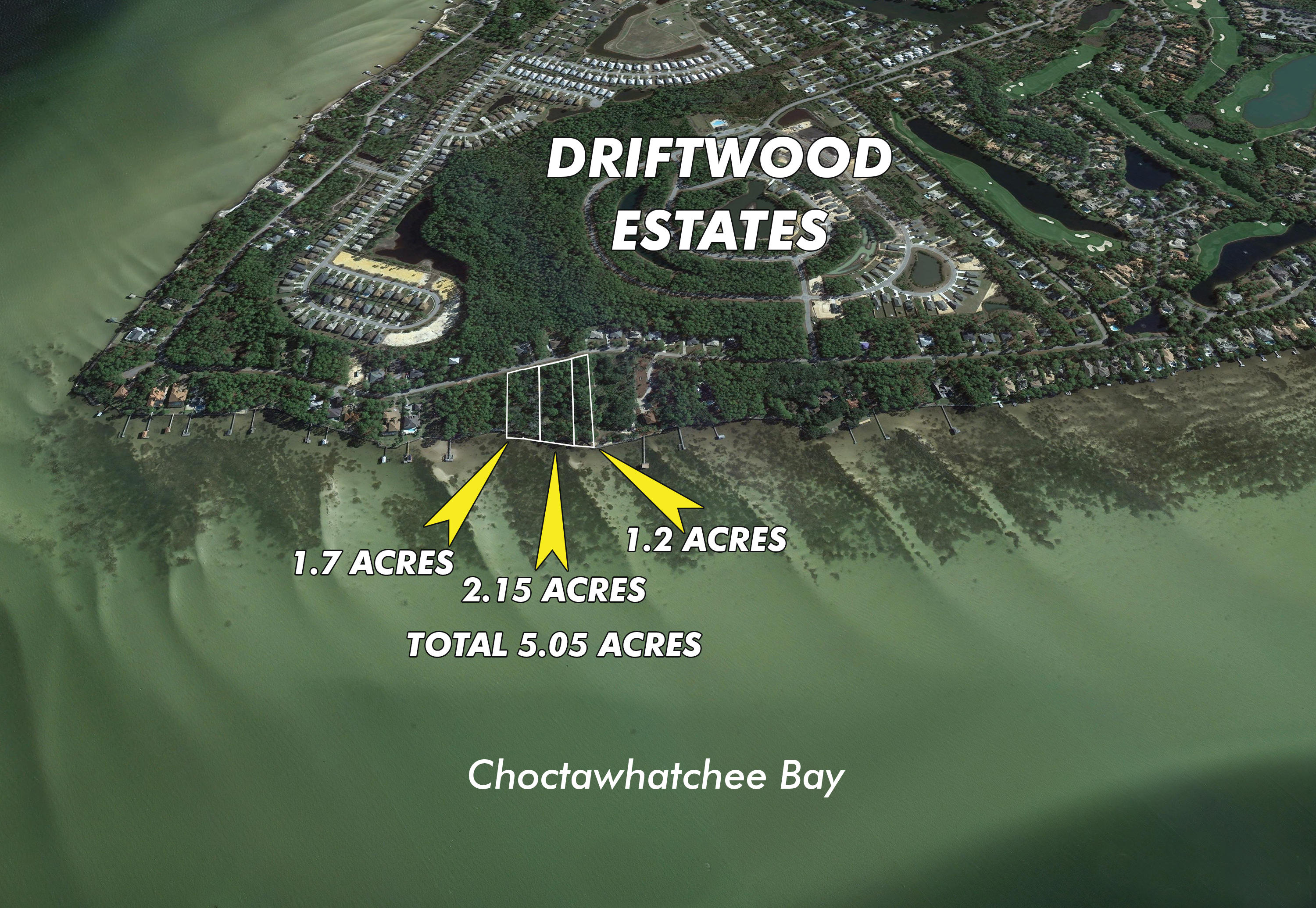 Build your custom dream home(s) or family compound on this sprawling waterfront estate that offers a fabulous lifestyle convenient to the area's best restaurants and shopping, such as Grand Boulevard, and close proximity to excellent medical services at Sacred Heart Hospital! The subject lots of Walton County, Florida pubic record are as followsParcel ID #'s: 112S214201000G0010; 142S21420000040010; 142S21420000040012; two lots currently have only one parcel ID issued, but can be separated). All the bay-front lots enjoy STUNNING westerly views of the scenic Choctawhatchee Bay. Buyer must verify all information and specifications.