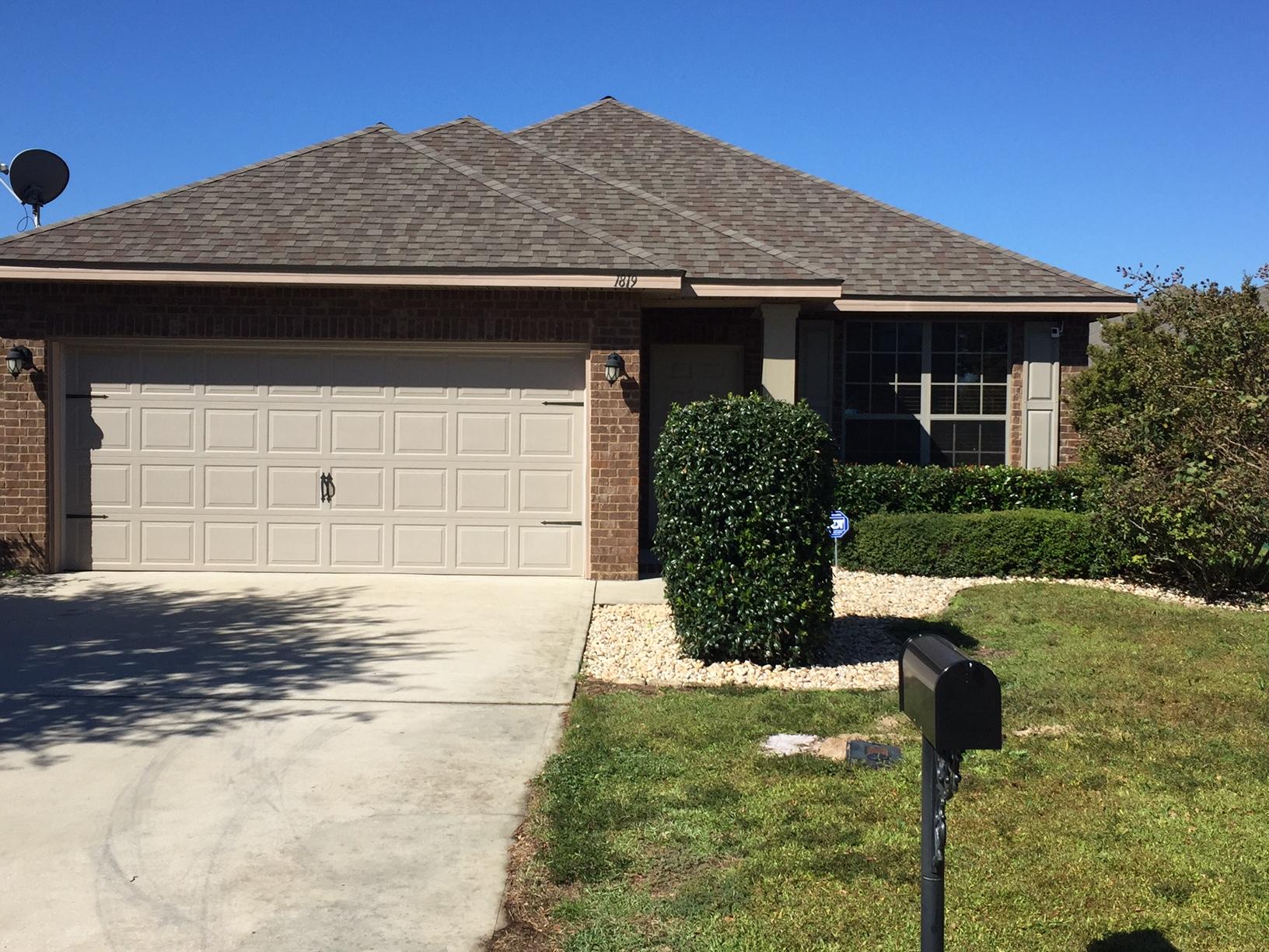 This is located in Waterford Sound Subdivision. Built in 2011...This is an all brick home with an up to date new type floor plan. Includes... high ceilings, coffered ceilings, stainless steel appliances, two car garage, screened in patio, split floor plan for privacy, double vanity sinks in the master bath, separate tub and shower in the master bathroom, separate office room, kitchen counter bar area, fenced back yard, granite in the kitchen and both bathrooms, tile in kitchen and both bathrooms and very nice landscaping.