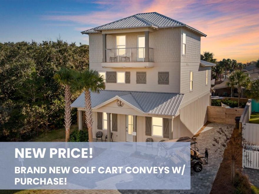 Luxury Vacation Home | $188K+ Rental Income in 2024 | Walk to the BeachDiscover 82 Walton Drive, a stunning 8-bedroom, 7-bathroom home in the gated Villas of Frangista community. Property to convey fully furnished and will include a new golf cart! This 2020-built retreat offers over 2,800 sq. ft. of thoughtfully designed space, a heated private pool, and deeded beach access just a short walk away--making it the perfect blend of luxury and convenience.With $188K+ in gross rental income in 2024 and $99k+ on the books so far in 2026, this home is a proven investment. Plus, the first-floor flooring was just updated this month, adding fresh appeal. This property is turn key, stress free and ready to go for the upcoming rental season. Act now and enjoy immediate profits in 2026!