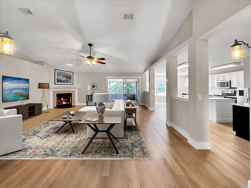 OPEN HOUSE SAT 9/1 and SUN 9/2! Welcome Home! Come view this wonderful  4-bedroom, 2-bathroom residence nestled within the sought-after Holley By the Sea subdivision, just a short distance from Hidden Creek Golf Course.Step inside and uncover the heart of this home - an updated kitchen with expansive cabinets wrapped in luxurious stone countertops, beckoning you to explore your culinary aspirations. Whether you're a seasoned chef or simply enjoy cooking, you will appreciate the vast size of this wonderful cooking space.Beyond the kitchen, an inviting office space awaits, perfect for working from home or unwinding with a good book. The dining room features an elegant accent wall, setting the stage for memorable meals with family and friends