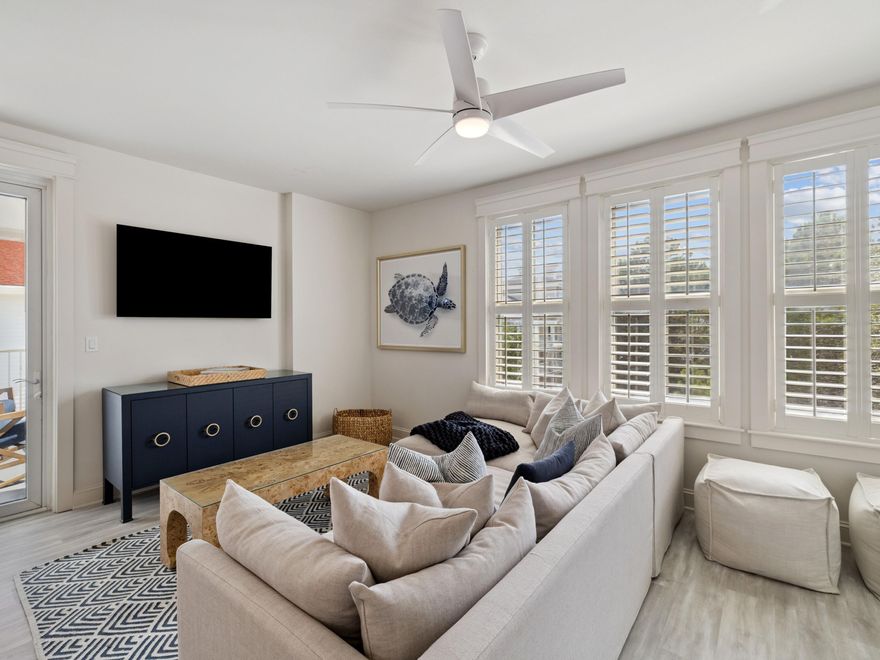 Step into luxury and comfort with this beautifully renovated oversized one-bedroom corner unit in the sought-after Grand Sandestin. Ideally located within the 2,000-acre Sandestin Golf & Beach Resort, this condo offers quick access to the beach, bay, and world-class amenities. Enjoy serene views from the spacious balcony--an inviting retreat perfect for unwinding after a day of beach combing or golf. Inside, the unit has been thoughtfully updated to maximize both style and function, featuring new wood plank flooring throughout, a completely redesigned kitchen and bathroom with quartz countertops, designer lighting, and a built-in bunk space to comfortably accommodate additional guests. Sold fully furnished with chic coastal d??cor, this turnkey property is ready for immediate enjoyment. Residents of The Grand enjoy exclusive access to lush landscaped gardens, fountains, a heated Oasis Pool, fitness center, Ballyhoo Bar, gift shop, covered parking, valet service, and on-site concierge. As part of Sandestin Resort, you'll also have access to championship golf, tennis, a full-service marina, and the vibrant Baytowne Wharf Village. Whether you're seeking a vacation getaway or a savvy investment, this exceptional condo offers the best of coastal resort living.