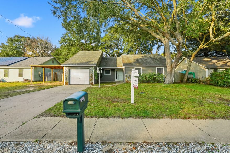 Excellent neighborhood! Centrally located! Recently refreshed! This 3 bedroom 2 bath home is a delight! Located in Creekside within minutes to schools, parks, shopping, the sports complex, and restaurants. Fresh paint throughout, modern wood laminate flooring, a beautiful kitchen with painted cabinets, updated countertops, Stainless Steel appliances (with double oven), and breakfast nook. Living space is open with exposed wood beam and vaulted ceilings, accented by a stone wood burning fireplace for cozy nights. All bedrooms are generous in size with ceiling fans. Gorgeous Hardie board siding compliments the patio and oversized backyard which features a full privacy fence and plenty of shade for outdoor fun. The one-car garage has been converted into extra living space. Outdoor storage shed is also available for use. This home is just a short commute to Eglin AFB, Destin and the world's most beautiful beaches. Come make memories in this wonderful house and charming neighborhood. Contact us for your showing today!!