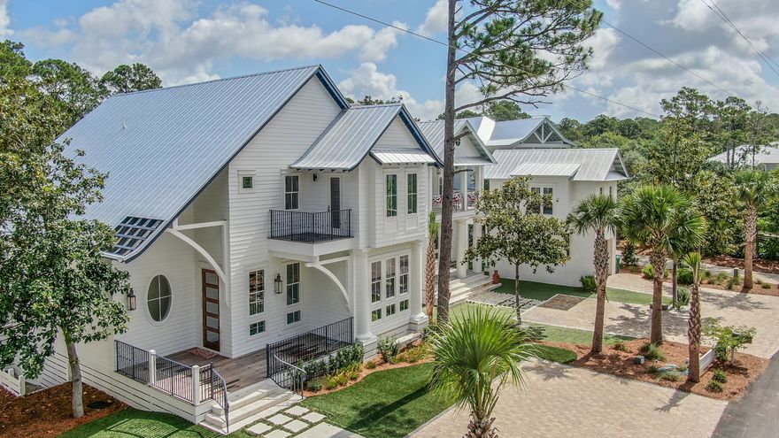 30 Canal Street offers great rental income, plenty of overflow parking, a beautiful wooded lot, 3 blocks to the white sands of the Gulf, and 3 blocks to restaurants, and entertainment at Seaside. Excellent finishes include modern lighting, custom tiles, This home is professionally designed in all areas. Antique reclaimed floors and specialty doors imported from Egypt and New Orleans. The outdoor entertainment space w pool, grilling area and outdoor dining, all enclosed by electronic screens that open/close with a push button. . We have provided storage for YOLO, boards, bikes and beach toys. Don't forget to discover our ''secret room'' for the kids to enjoy or your private hideaway to read or practice yoga. Old Seagrove location is prime!