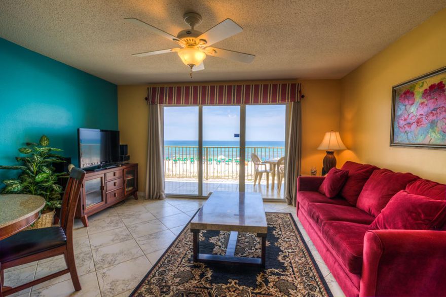 This one bedroom with bunks At Gulf Dunes is a must see!! Breathtaking gulf views from a covered private balcony. The unit has been updated with diagonally laid tile and wonderful furnishings which makes it a fantastic turn key rental or second home. Owners and guest enjoy 426 feet of private beachfront, two swimming pools located waterfront, fitness room, tennis courts and on site grills. Recent replacements/upgrades: A/C 2013, kitchen appliances 2011 except new dishwasher in 2015, W/D 2013, LR/DR furniture 2014, tile floor 2010, and tile balcony 2011.