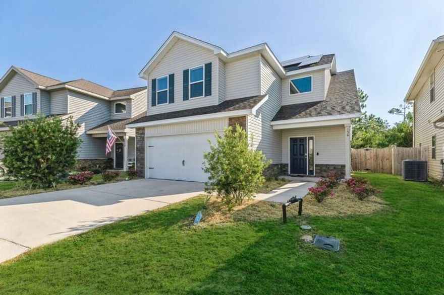 South of I-10, this beautiful and spacious home offers 4 bedrooms, 3 bathrooms a bonus room and an office space upstairs. This home has a beautiful unique raised landing in entry foyer. The living room and dining room offer an open floor plan to the kitchen with views of the backyard and access to the rear porch. The openness of the kitchen makes entertaining or just time at home both enjoyable and accessible. If you are in need of space and storage, this home has it covered.