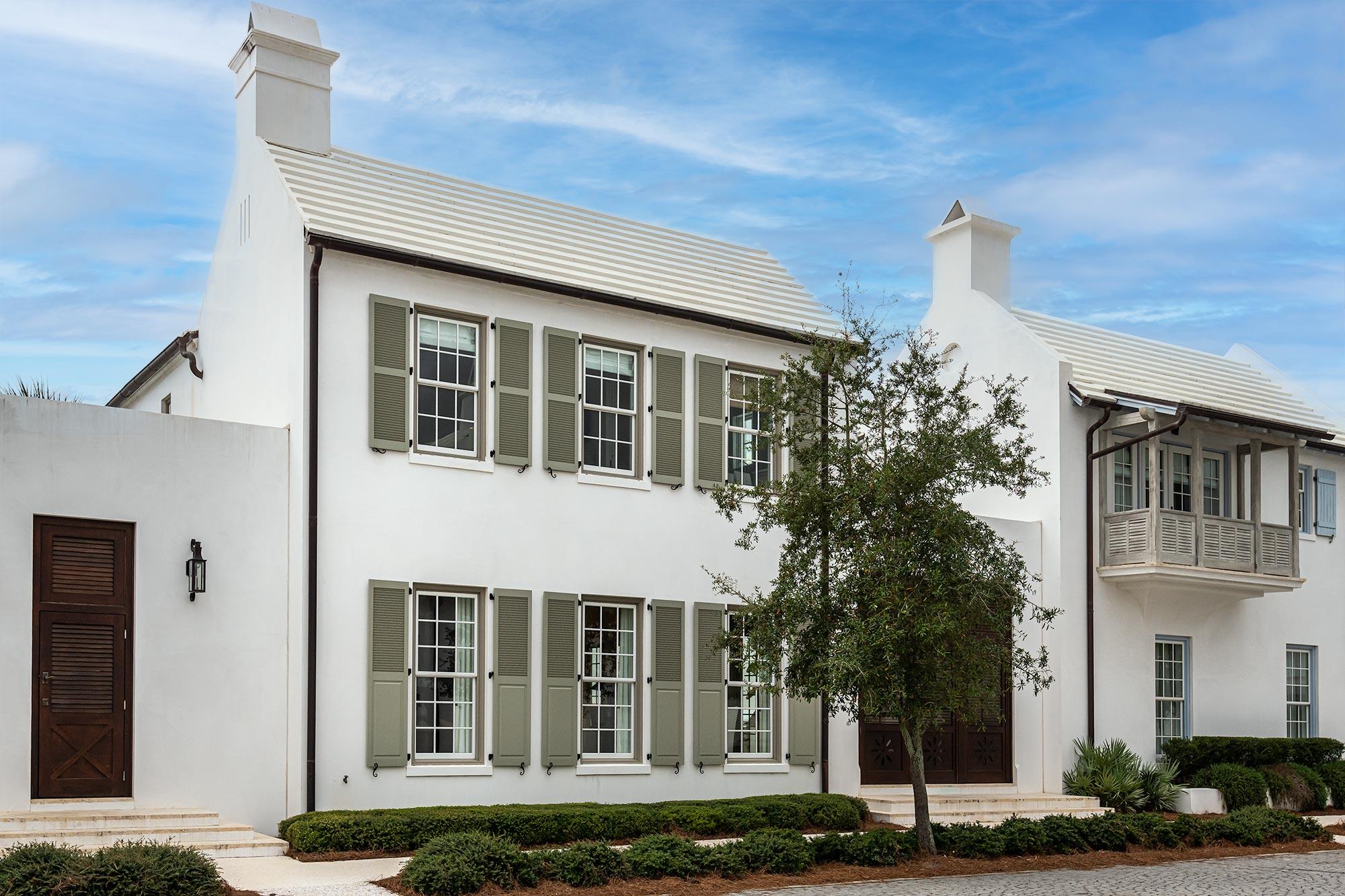 Alys Beach home designed by Gary Justiss, Architect.  This home is located north of 30A and within a short walk to ZUMA and Caliza Poll & Restaurant.  This home offers 2 Master Suites, Living Room with Fireplace, generous Courtyard with private pool, and 2 car garage.