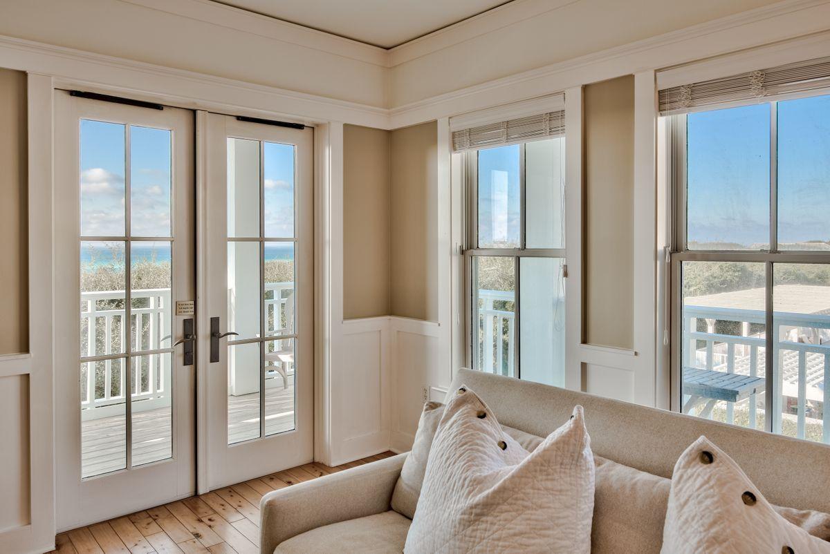 With the feel of a true residence, this two story Gulf front condominium offers panoramic views of the Gulf of Mexico. One of only a few gulf front units in the resort town of Watercolor, it enjoys a coveted location just next door to Seaside, an expansive open layout and plentiful outdoor space. The spacious kitchen with a breakfast bar and dining area flow seamlessly into a large living area which offers views of the Gulf framed by French doors leading to a covered balcony. This condo is ideally suited to serve as a second home or rental property. In addition to stunning views of the beach, this home features terraces overlooking a swimming pool to the west. More...