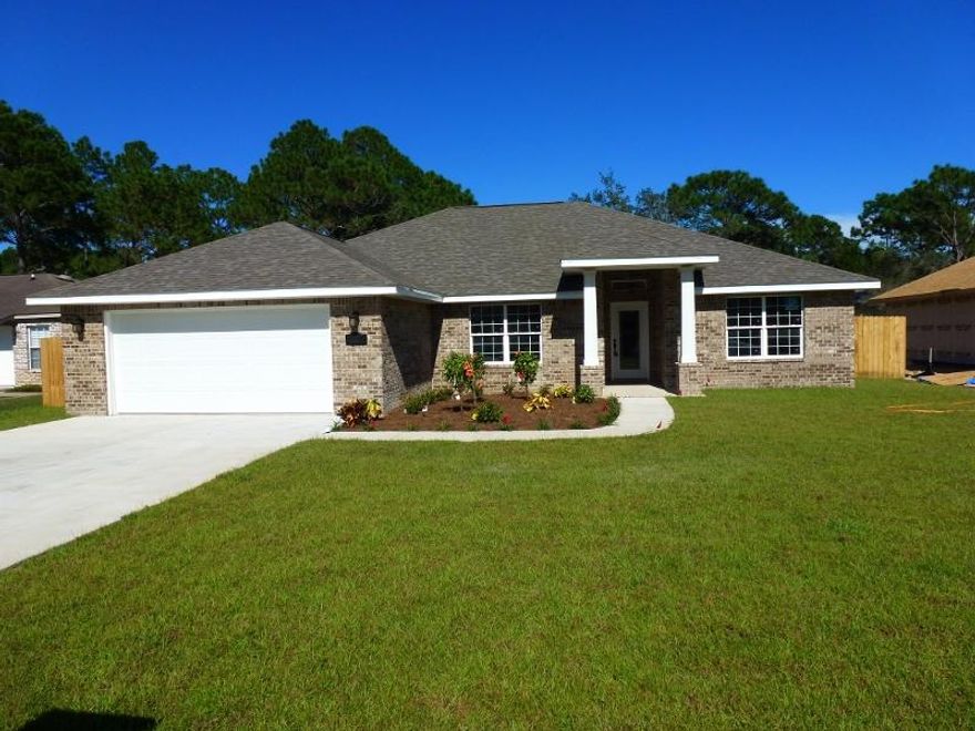 Be sure to View spectacular ''3D VIRTUAL TOUR'' of this Brand New Home That Will Be Ready for Move In 30 August 2016!! SELLER WILL ASSISTS WITH CLOSING COST. YES,THIS STAR QUALITY, CUSTOM BUILT, ALL BRICK, SPLIT FLOOR PLAN,4 BEDROOM 2BATH HOME,IS COMPLETE WITH AN ARRAY OF SPECIAL FEATURES ONE WOULD HOPE FOR. HIGH IMPACT WINDOWS, NINE-TEN FOOT LACE TEXTURED CEILINGS ACCENTED W/CROWN MODING IN LIVING AREAS (GREAT ROOM/DINING AREA/LIVING ROOM). BEAUTIFUL 48''in. WOOD DESIGN TILE PLANK FLOORING. HIGH BASE BOARDS, FINISHED BULL NOSE CORNERS, AND CEILING FANS IN EVERY ROOM. FULLY LOADED KITCHEN EQUIPPED WITH STAINLESS STEEL APPLIANCES,CUSTOM BUILT CABINETS WITH GRANITE COUNTER TOPS. RAISED BREAKFAST BAR ADDS THAT SPECIAL TOUCH WHICH OFF SETS DINING AREA/BREAKFAST NOOK AND KITCHEN.