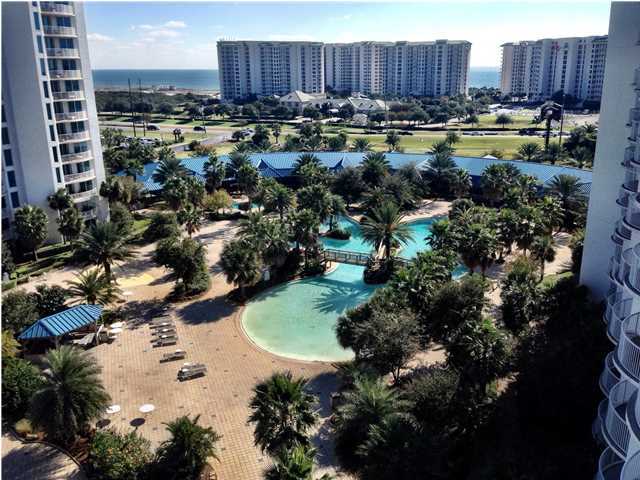 *** Investor closeout, 9th floor, pool, gulf, and bay view, fully furnished unit at The Palms of Destin *** Two full bedrooms and two full baths. In addition to the large balcony which is accessible from the living room and master bedroom, there is a separate terrace off the additional bedroom! THIS UNIT SOLD FOR JUST UNDER $483,000 IN 2007! Flatscreen televisions in the living room and both bedrooms. Kitchen features granite countertops and maple cabinetry. Amenities at The Palms are first class. They include an expansive 11,000 SF lagoon pool with waterfall and spa, children's pool, playground and splash pool, lighted tennis and basketball courts, first class fitness center, seasonal shuttle service to the beach, and covered protected parking. Also on site is Sago Restaurant, Royal