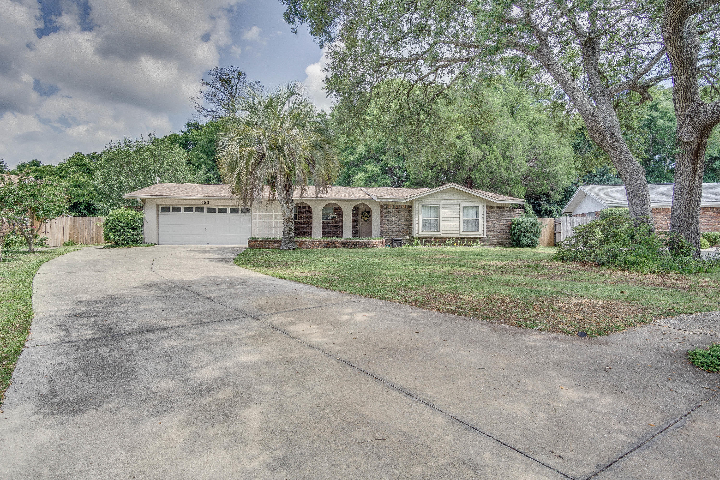 You've found a gem. This Niceville home has so much going on. Fantastic location in a cul-de-sac, a large manicured lot, an open floorplan, a beautiful swimming pool with a safety fence for the little ones, a brand new privacy fence around the entire property and a 300-ish sq ft pool house that is heated and cooled with a functional full bathroom which is included in the square footage. This property has 3 bedrooms and 2 bathrooms on the main property and a large additional living space for so many activities! You're just going to love it!