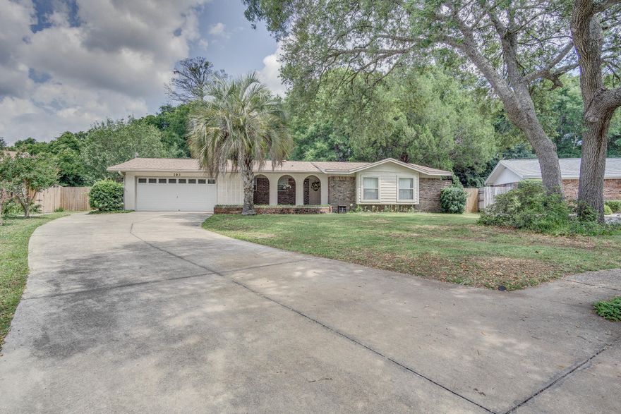 You've found a gem. This Niceville home has so much going on. Fantastic location in a cul-de-sac, a large manicured lot, an open floorplan, a beautiful swimming pool with a safety fence for the little ones, a brand new privacy fence around the entire property and a 300-ish sq ft pool house that is heated and cooled with a functional full bathroom which is included in the square footage. This property has 3 bedrooms and 2 bathrooms on the main property and a large additional living space for so many activities! You're just going to love it!