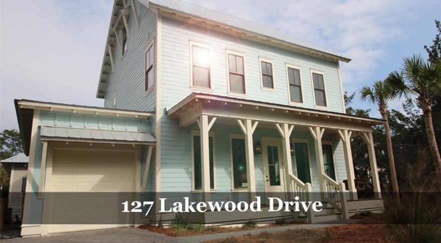 Enjoy living south of 30A in the Eastern Lake area, in this large custom five-bedroom home, with neighborhood pool. Many of the custom features you must see in person. A few include private bathrooms for each bedroom; quartz counters, bronze fixtures outside; Separate HVAC units for each floor; automated on-off lights and vents in bathrooms, built in vacuum system with floor sweep, solid oak flooring throughout, with custom tiles in bathrooms; 10ft ceilings; private sauna; and sound insulation in 3rd level ceiling and floors. Third floor bedroom could be used as a secondary bonus living area with bunk room. You must see this home in person to compare it to other area homes. ''Low-speed vehicle'' gets you to the nearby public beach access with ease. See upgrades list for more details.