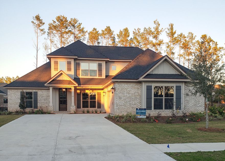 This Arlington floor plan has 4 bedrooms 3 baths. It is loaded with beautiful standard items and options. Hardwoods/tile throughout. Quartz counters and apron front farm sink are in the kitchen along with a pot filler over the stove. It has a gas burning fireplace in the family room. All this in addition to our already loaded standard items like gas cook top, wall oven, all wood shelves, tiled showers throughout, trim around all windows and doors, mud bench and beautiful stained ceilings on the front and back porches. It won't disappoint!! **Not actual photos, but same floor plan.