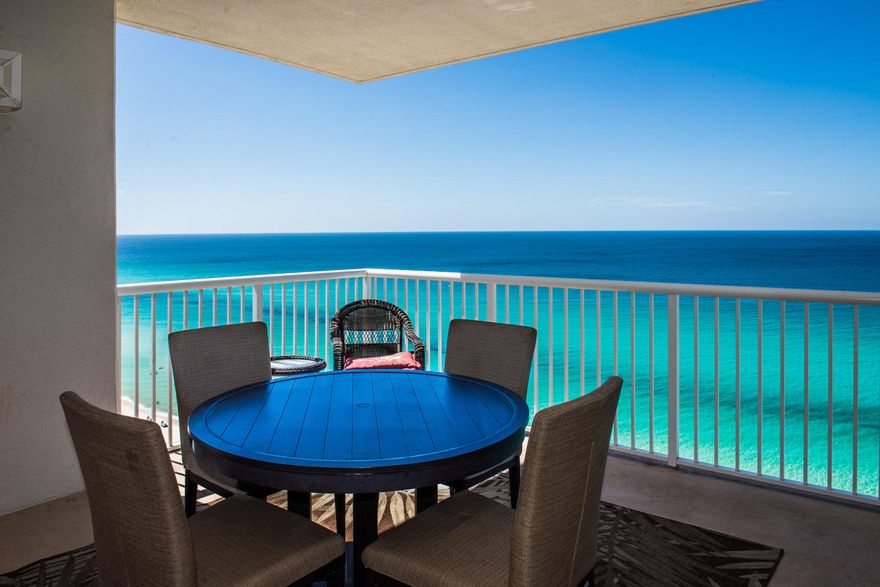 Complete with a private parking space on walk over level and one of the largest balconies at Majestic Beach Towers, #1609 is a three bedroom three full bath end unit that comfortably sleeps eight. It's being offered completely furnished and rental ready with annual gross rental projections of over $40,000. Unit 1609 offers a fully equipped kitchen, tile flooring throughout the living areas, carpet in the bedrooms, gulf front master bedroom with balcony access, guest bedroom with a private balcony, and floor to ceiling windows throughout the condo. All of these features make this condo the ultimate second home for the growing family. You will not believe the incredible amenities Majestic Beach has to offer including: 650 feet of Gulf frontage, 3 large outdoor pools,