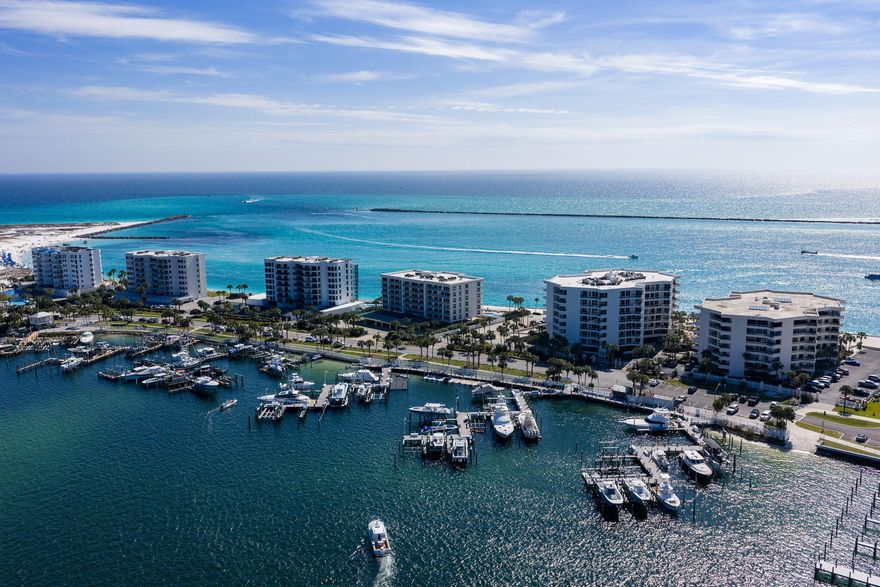 Great slip in East Pass Towers Marina.  The slip has a 30,000 pound lift with four motors. Marina has two large cleaning stations and ice is available to owners.  Private gating to the marina. East Pass Towers Marina offers easy access to the Destin Pass, Bay and Crab Island.