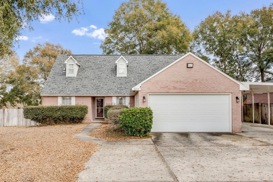 Open House 9 Feb 11-1pm.This Crestview home offers two master suites among its four bedrooms, three bathrooms. Built in 2002, the 1,891 sq ft residence features numerous upgrades, including additional insulation, beautiful bathrooms, expanded concrete parking with carport coverage, and a tumbled stone fireplace. The kitchen boasts granite countertops, gorgeous stainless steel appliances, and an ultra-quiet dishwasher. Throughout the home, you'll find upgrades like tile floors and showers, and a real brick accent wall. Enjoy peaceful afternoons on the expansive covered deck overlooking the fully fenced backyard. A huge shed on a concrete pad provide all the storage you need for tools and gardening. Conveniently located for a short commute to Duke Field, Camp Bull Simons and Eglin AFB
