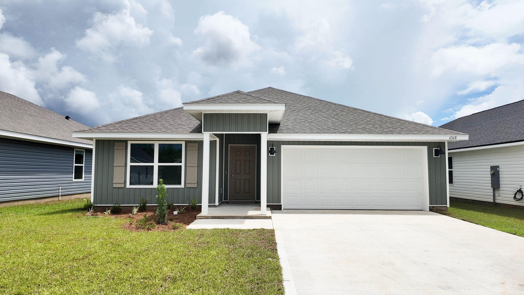 Builder will pay all Closing Costs, ask us about our current rates!Welcome to Rivers Cove featuring a beautiful community pool and playground. The Cali model, one of our most sought-after designs, offers a fantastic open layout for relaxed living. Offers 4 bedrooms, 2 bathrooms, a covered back patio, 2-car garage, and the 'Smart Home Connect' System with various convenient Smart Home devices. The well-appointed kitchen includes stainless steel appliances, a smooth-top range, built-in microwave, quiet dishwasher, corner pantry, island bar, eye-catching wood-look flooring, and plush carpet in the bedrooms. Bedroom 1 and the adjoining beautiful bath boast a large walk-in closet, double vanity sinks and more. Enjoy the stylish curb appeal in the rapidly growing area.