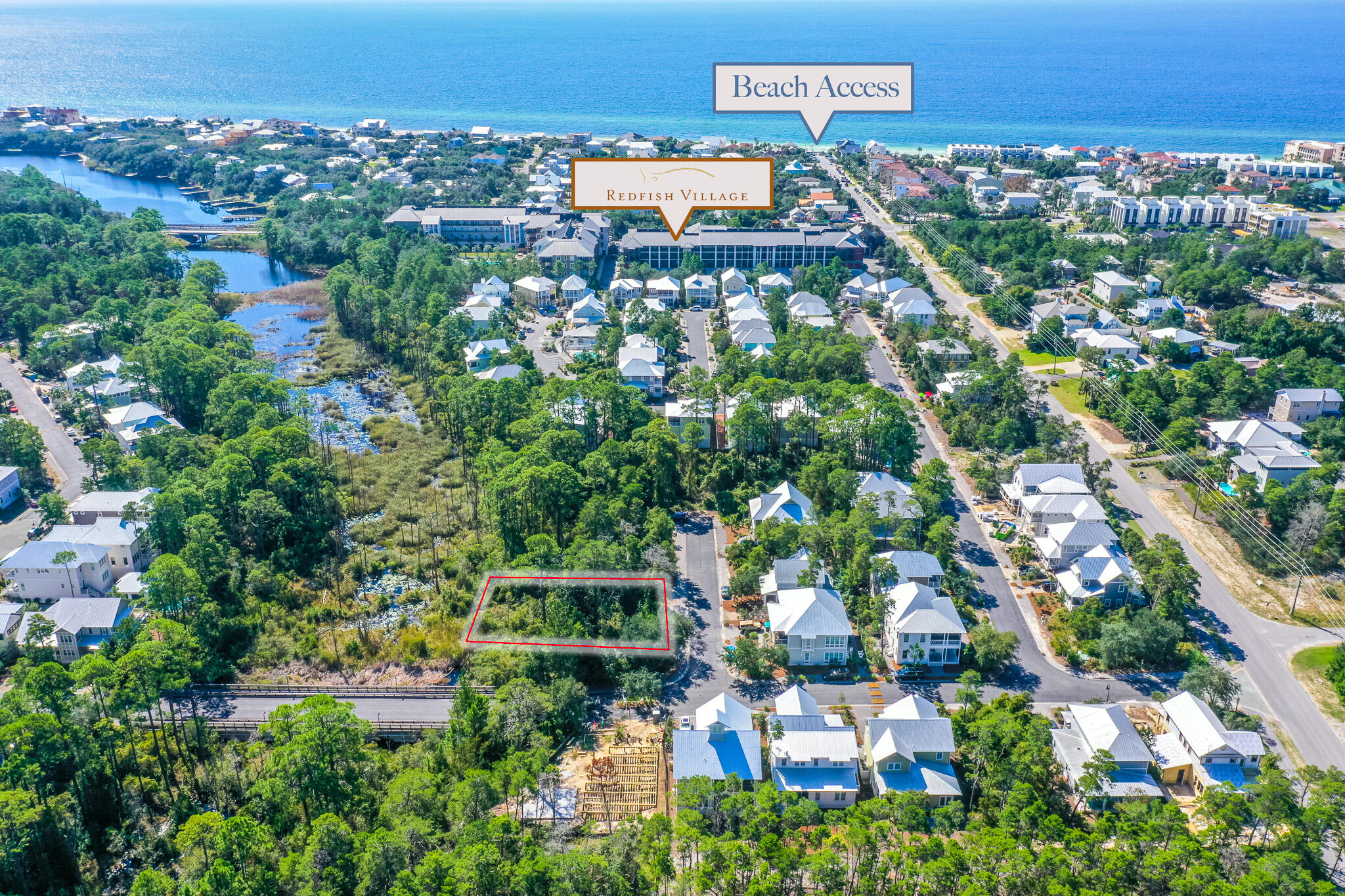 Incredible building opportunity to build the home of your dreams in Lakeside at Blue Mountain Beach! This Large lot is conveniently located on Kristin Court, a quiet street in the front of the neighborhood, allowing easy in and out access! Highlights of this neighborhood include proximity to the beach access, community pool, and fantastic dining options all within walking distance! Find out why everyone loves living in Blue Mountain Beach!