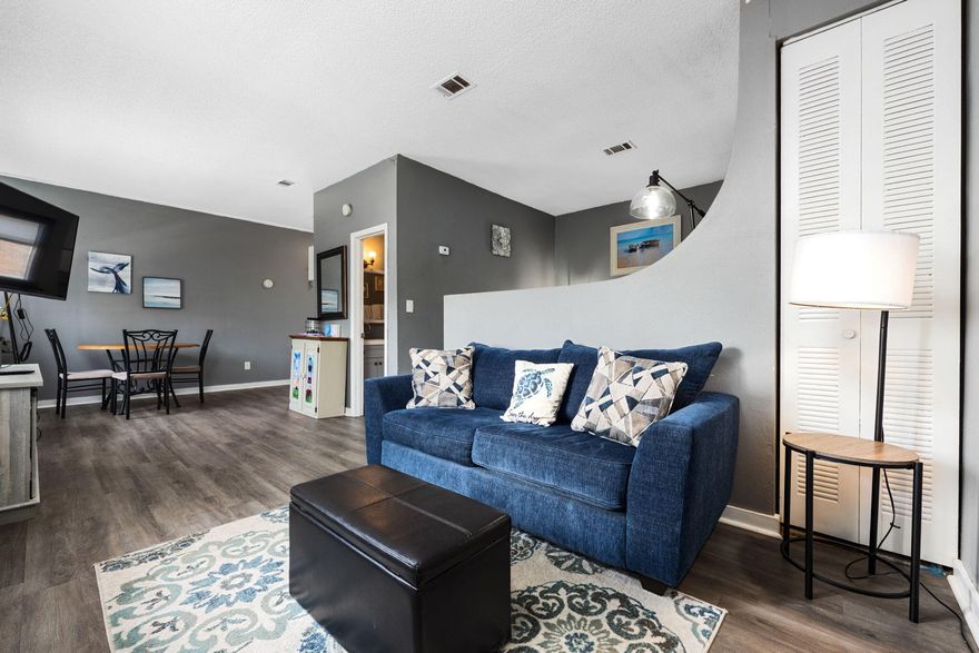 ***Price Improvement***Beautiful condo on the island! Located in a beautiful, serene area that is just a short walk to the beach. The unit features a newer bathroom cabinet and sink as well as LVP flooring and comes fully furnished. This unit is a great short term, or it can be used as your personal little getaway!