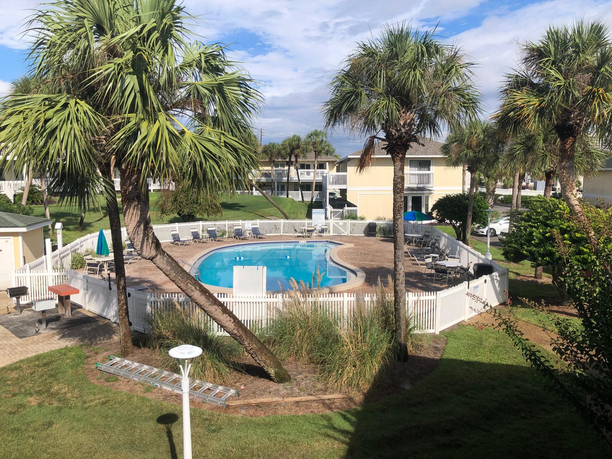 This 2nd level two bedroom has great views of the pool area and the golf course. Sandpiper Cove is located on 43 acres in the heart of Destin. Amenities include, 5 pools, 2 heated, and 3 spas. 6 tennis courts, 1100 feet of deeded beach access, snack bar at the beach pavilion. Fine dining restaurant on the harbor. Boat launch on the harbor and marina docking for owners as available. Canal docking as available by reservation. Selling furnished ''as is'' except the paddle board.Parking just steps from the front entrance of condo.