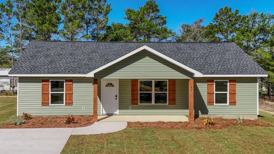 SELLER OFFERING $10,000 TOWARDS CLOSING COSTS AND RATE BUYDOWN!Construction is complete on this beautifully crafted, brand-new 3BR/2BA home, built with top-quality construction and modern design. The open-concept layout features vaulted ceilings, LVP flooring in main areas, white shaker cabinets, quartz countertops, and stainless-steel appliances - including the refrigerator! Enjoy relaxing or entertaining on the back patio, overlooking a spacious yard.Ideally situated in DeFuniak Springs, this home offers an easy commute to South Walton, Crestview, Eglin AFB, and Hurlburt Field, with schools and parks just minutes away. Don't miss this move-in ready new build -- call today before it's gone!