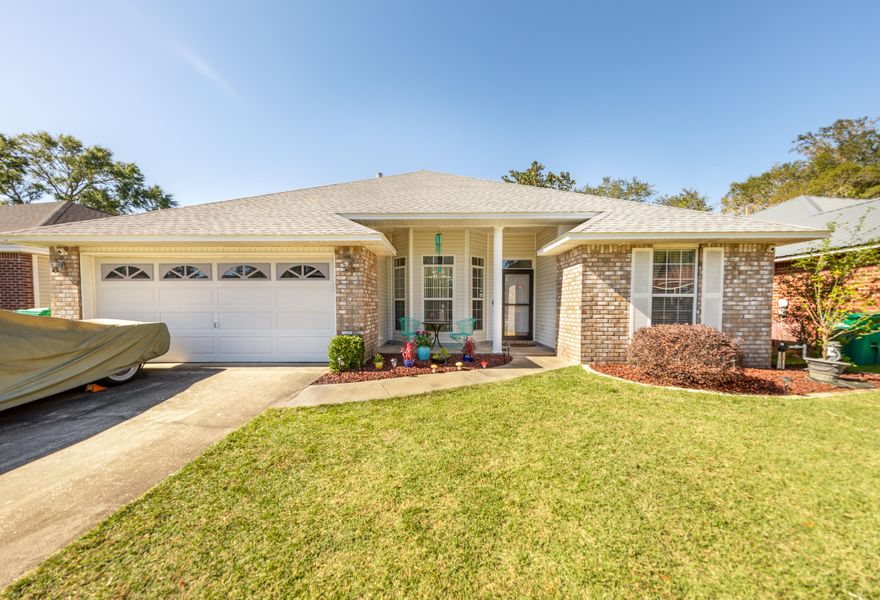 This adorable Brick 4 Bedroom, 2 Bath home is centrally located in Fort Walton Beach close to Air Force Bases, the beach (4 miles), shopping, restaurants and much more. It also has a NEW ROOF! This quaint subdivision is perfect for families or individuals looking for peaceful surroundings.The home has stainless steel appliances, and a touchless kitchen faucet. The master bedroom has a walk-in closet. Master bath has a garden tub, and a separate shower. Spend cozy nights in front of the gas fireplace or entertain in the spacious Florida Room. The Attic has additional storage space. The backyard is fenced-in and has a fire pit. There is an outdoor building for additional storage, which also has electricity. Book your showing today!