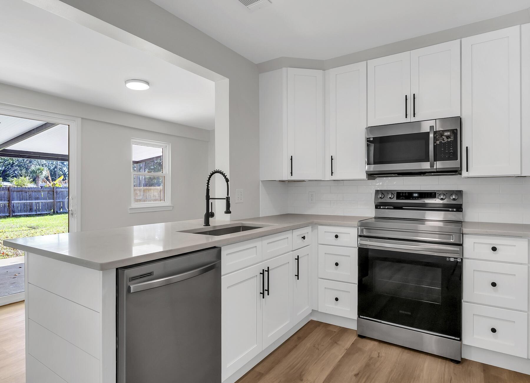 Seller is offering $5K in closing cost assistance to buyers! Be the 1st to own this fully renovated home with a reassessed effective year built of 2015! Enjoy a modern coastal aesthetic with a new roof, water heater, fully rewired electrical, plumbing, HVAC, windows & doors. Plus, all-new kitchen cabinets, quartz, energy-efficient stainless-steel appliances, custom tiled showers, LVP, and interior/exterior paint. The amenities of a new build with added charm & lower price. This expansive corner lot features a fully fenced, spacious backyard & is located within 10 minutes of both AF bases, famous Emerald Coast beaches & downtown Fort Walton Beach. This 4 bed, 2 bath home with over 1700 sq ft of living space is a perfect fit for families, investors & first-time home buyers. Buyers decided to rent and not buy once in escrow - no fault of the seller or of the home. Home appraised for over $365K, WDO came back clean, 4 point and wind mitigation inspections both complete and paid for, clean, and on file! Insurance quote options available as well upon request.
Effective year built is 2015. Roof replaced 2023, HWH replaced 2023, Electrical fully rewired 2023, plumbing replaced 2023, HVAC replaced 2021.
Full list of upgrades also available upon request. Seller has never occupied the property. Buyer to verify specific room dimensions.