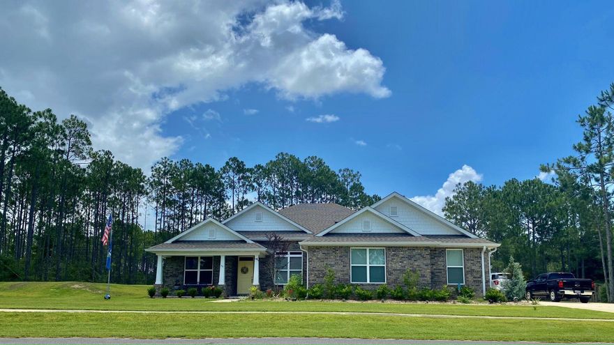 Beautiful emerald coast beaches only a short 30 minute drive. Located just off State Highway 20 . Located in the five-star golf course community of Windswept Estates. 3 bedrooms and 3 full baths and a den/office, a formal Dining Room. Boasts a kitchen with galaxy white granite, white cabinets, stainless appliances and engineered vinyl plank flooring. This home also features LED lighting, granite countertops, tiled shower in master bath and his/hers closets. solar panel fans in the attic, pull down stairs to the attic in garage.  oversized garage is 28 ft deep. back yard is fenced, and the home has custom gutters . Sprinkler system is on well.  Community clubhouse, pool, basketball, pickle ball, and tennis courts.