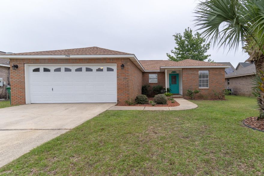 Location, location, location! This charming move-in ready 3/2 split floor plan home is looking for the perfect family. Close to the powder sugar sand of Navarre Beach, it is also close to Hurlburt Field, restaurants and shopping. This home has deeded access to the Sound which is just a short walk away where you can paddle board and fish. The roof is a little over a year old and still has warranty. The water heater is also a year old. The floors are beautiful... acid washed concrete and the walls are freshly painted. The quiet neighborhood is on one street so no through traffic. This is the perfect starter home or retirement home for those who want to live near the beach and is priced to sell! It won't last long!