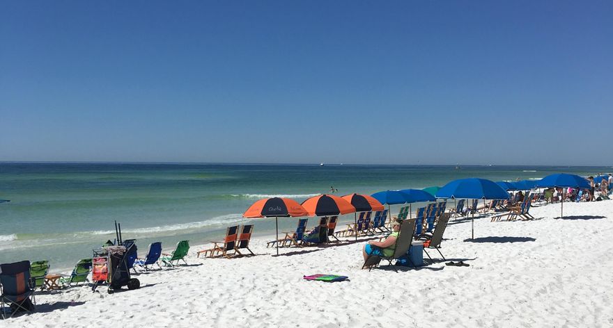 PRICED TO SELL! Take advantage of this excellent opportunity to purchase this spacious 1,430 square ft. 2 bedroom, 2 bath condo with balcony/sunroon and beautiful waterviews, located on third floor in Tower III of the beachfront complex of majestic Shoreline Towers! Located in the very Heart of Destin on the beach.  This condo is just steps away from the beautiful sugar white sand beach & emerald green waters of the Gulf of Mexico.  Amenities include a beautiful clubhouse, oversized heated pool with handicap pool lift chair, very well equipped fitness center, sauna, picnic area with charcoal and gas grills, tennis & pickle ball courts, lots of parking, an on-site full service real estate company owned by Shoreline owners, and much more! This is a must see condo!