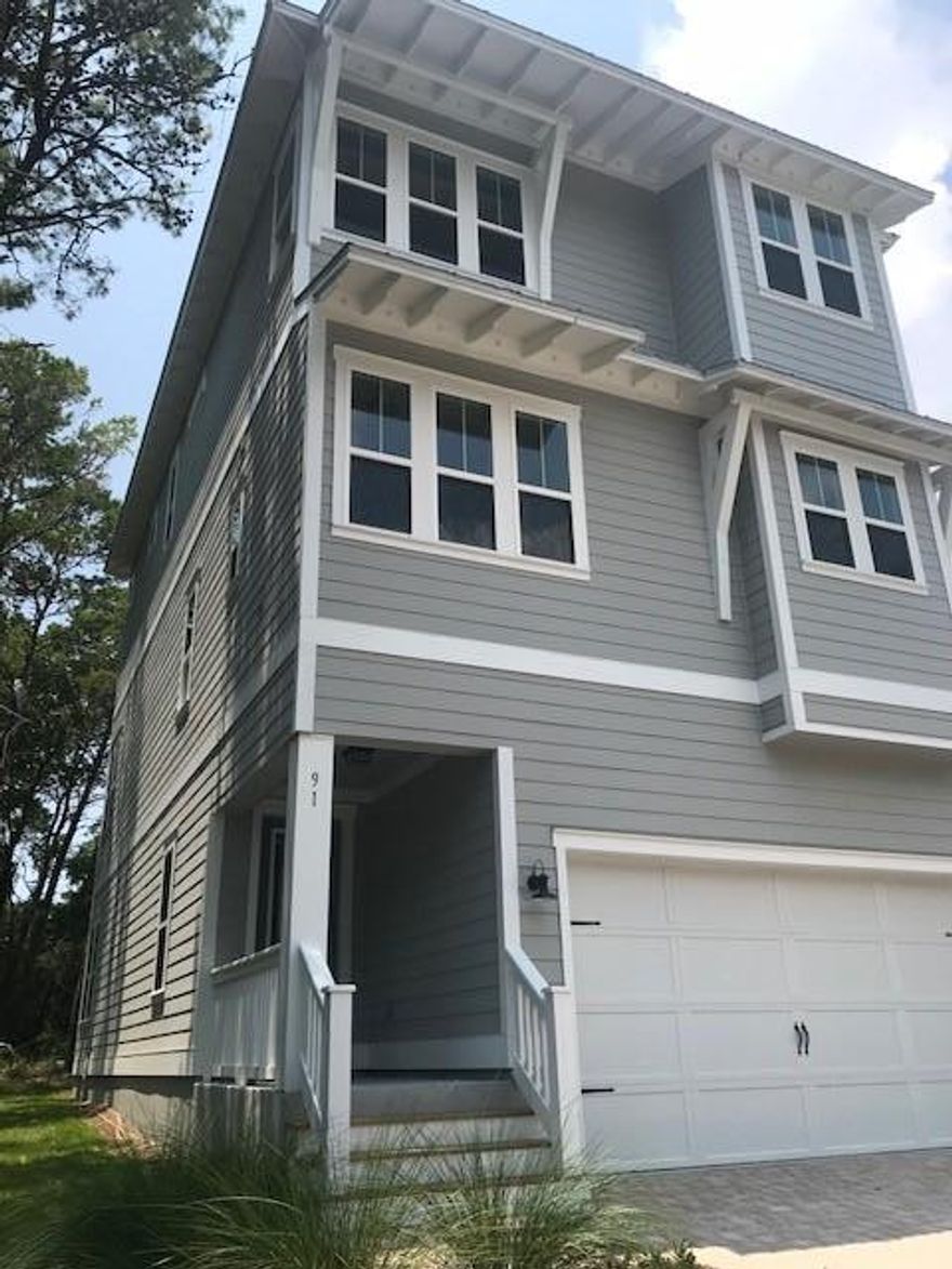 Seller is offering $8500 closing cost assistance with preferred. Welcome to the stunning jewel of the Emerald Coast, Inlet Beach! Grande Pointe is a intimate community located in the highly desirable area of South Walton. This is a completed new construction home. The Captiva plan boasts 10ft ceilings, granite counter tops, AMAZING master suite with separate shower ad soaking tub, and for luxury coastal living, an ELEVATOR!!!! Porches and balconies off every level. Stunning elevated forest views. Access Camp Helen State Park trails through the neighborhood. Stunning elevated forest views. Access Camp Helen State Park trails through the neighborhood. Located within biking and walking distance to the restaurants and shops of 30A. This exclusive community offers access to a variety of outdoor activities at Lake Powell and Camp Helen State Park.  Premium shopping, dining, and entertainment are available to you in every direction.  Grocery stores only a few minutes away, and Pier Park, a large outdoor shopping mall with entertainment/concerts year round is only 7 miles away.  If you travel often, you will love the convenience of having an international airport less than 30 minutes away. Best of all the largest public beach access and parking is just South of the community.  Within walking and biking distance.